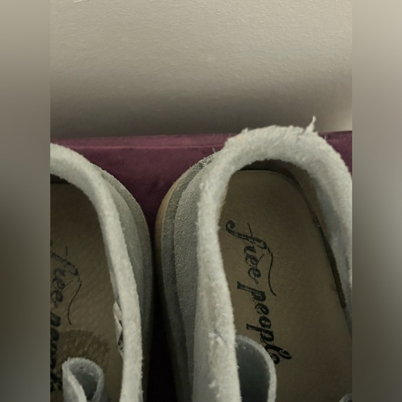 Free People dusty blue suede ankle moccasin boots - Picture 4 of 8